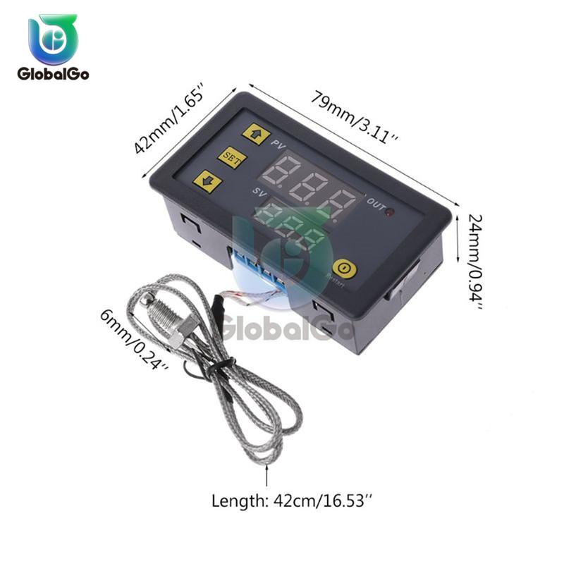 5V 12V 24V 220V -60~500℃ Thermometer Thermostat Temperature Sensor Control K Type Thermocouple Control Thread M6 Screw Probe