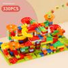 Children'S Toy Building Block 168 Small Particle Slide Ball Scene Assembly Diy Variety Puzzle Building Block