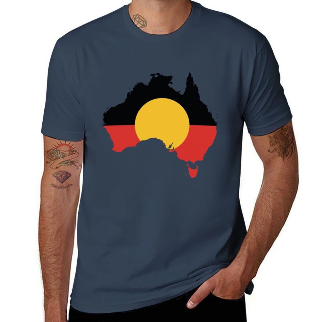 The Aboriginal Flag 1aboriginal Flag Aboriginal Lives Matter Tshirt Vintage Print Crew Neck Tee