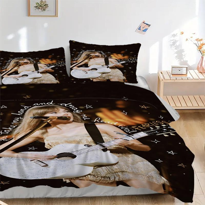 3Pcs Starlit Guitar Performance Bedding Sets For All Sizes New 3D Printed Bed Cover Comforter Duvet Cover Pillowcase Bedroom Decoration