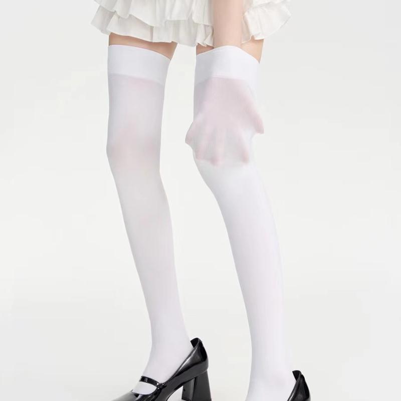 Неоновые цветные чулки до бедра, женские сексуальные чулки, оранжево-желтые, вечерняя одежда, гольфы для женщин и девочек