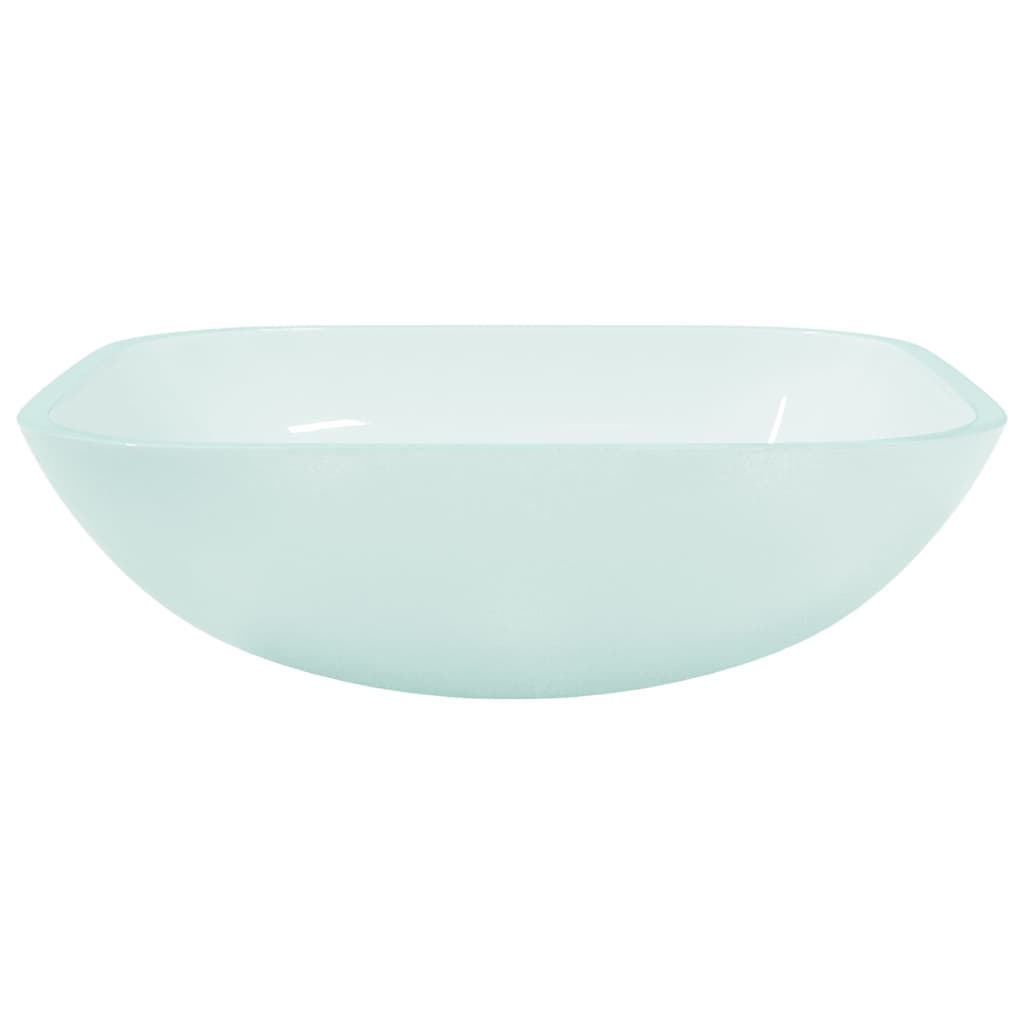 Glass Wash Basin 42 x 42 x 14 cm Matte Finish