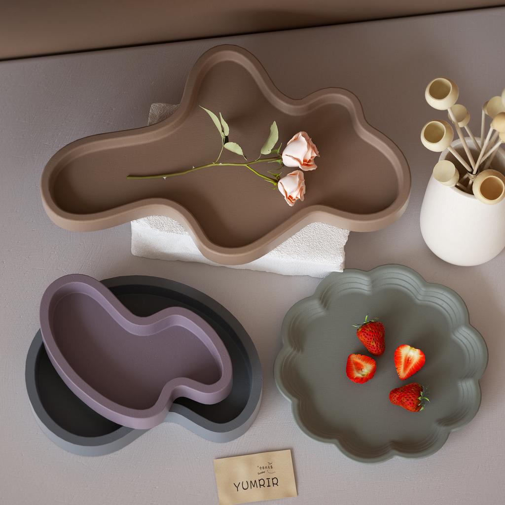 Сделай сам форма из смолы, форма для цемента и гипса, неправильной формы, форма для подноса, тарелка и блюдо для хранения, журнальный столик, силиконовая форма