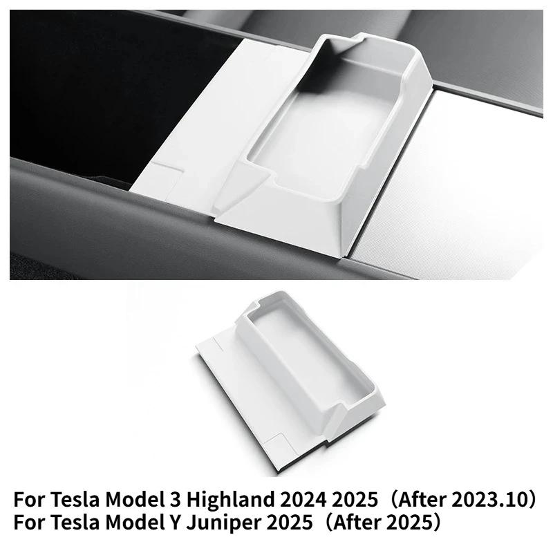 Central Armrest Storage Box for Tesla Model 3 Y Highland Juniper 2025 Car Glasses Phone Storage Case Multi Functional Accessorie