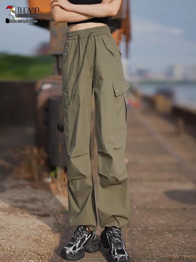 Женские спортивные брюки Woodpecker быстросохнущие свободного кроя - Утягивающие, дышащие, для весны и осени