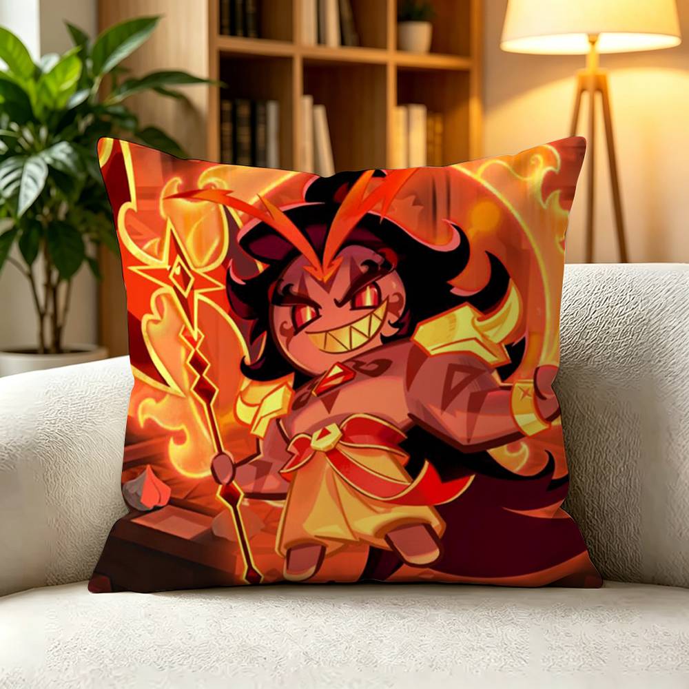 BBurning Spice Cookie Печенье Огненный Зверь Cookie Run Kingdom Наволочка Квадратная Двусторонняя Наволочка для Дивана Спальня Прикроватная Подушка