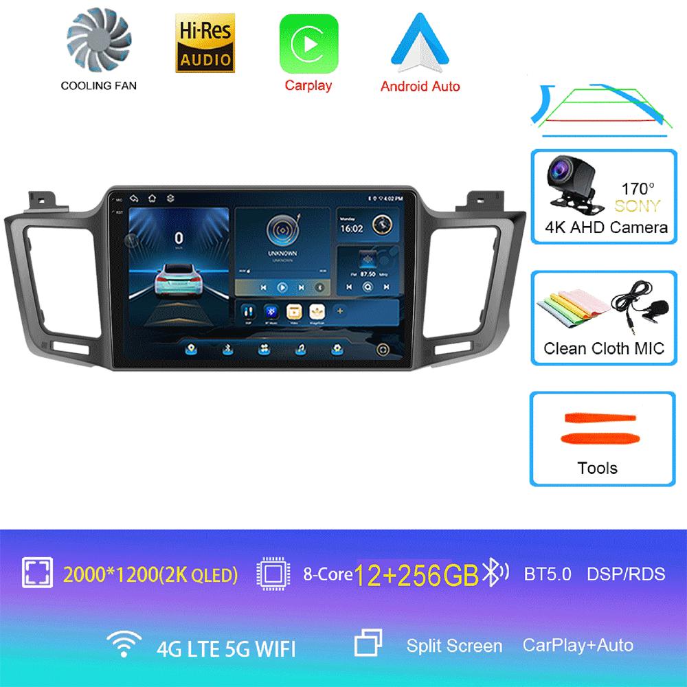 Android 14 Автомобильное радио для Toyota RAV4 RAV 4 2013 - 2017 Мультимедийный видеоплеер 4G Carplay GPS Стерео Головное устройство Авто