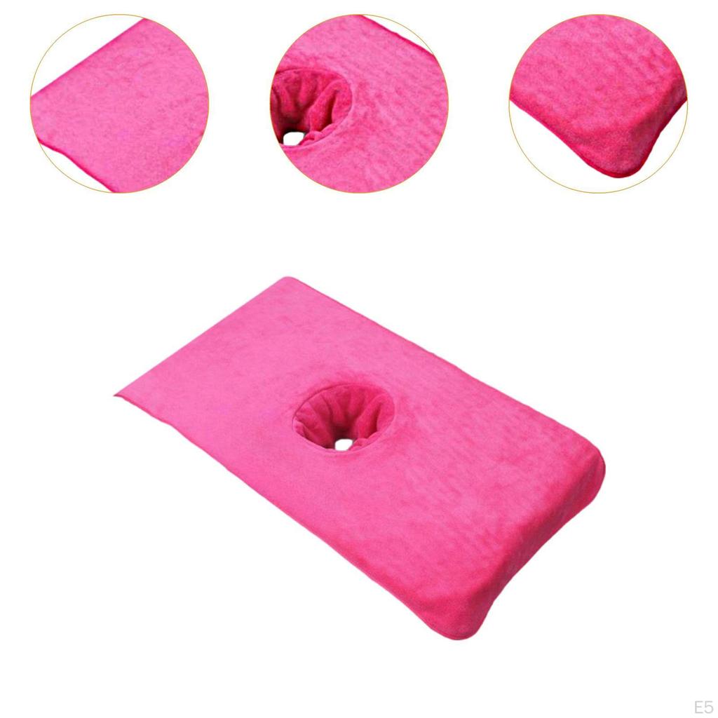 Полотенце для массажного стола, подушка для лица с отверстием, моющийся защитный чехол для кровати в СПА-салоне,