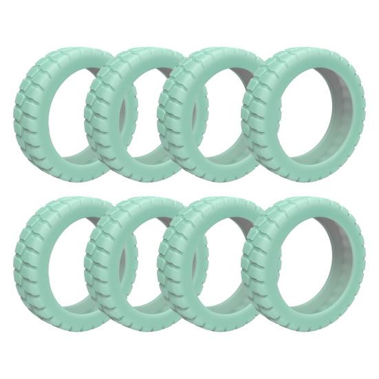 8Pcs Silicone Luggage Wheel Cover Scratch-Free Noise Reduction 8-Spinner Wheel Carry-on Suitcase Caster Protector Cover Travel Luggage Accessories