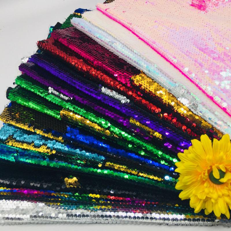 5-миллиметровая двусторонняя ткань с пайетками для DIY одежды, сумок, декора стен в доме