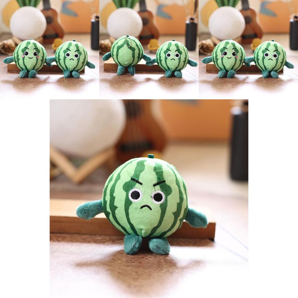 Cute Watermelon Plush Keychain With Soft Short Hair For Bag Decor And Gifts