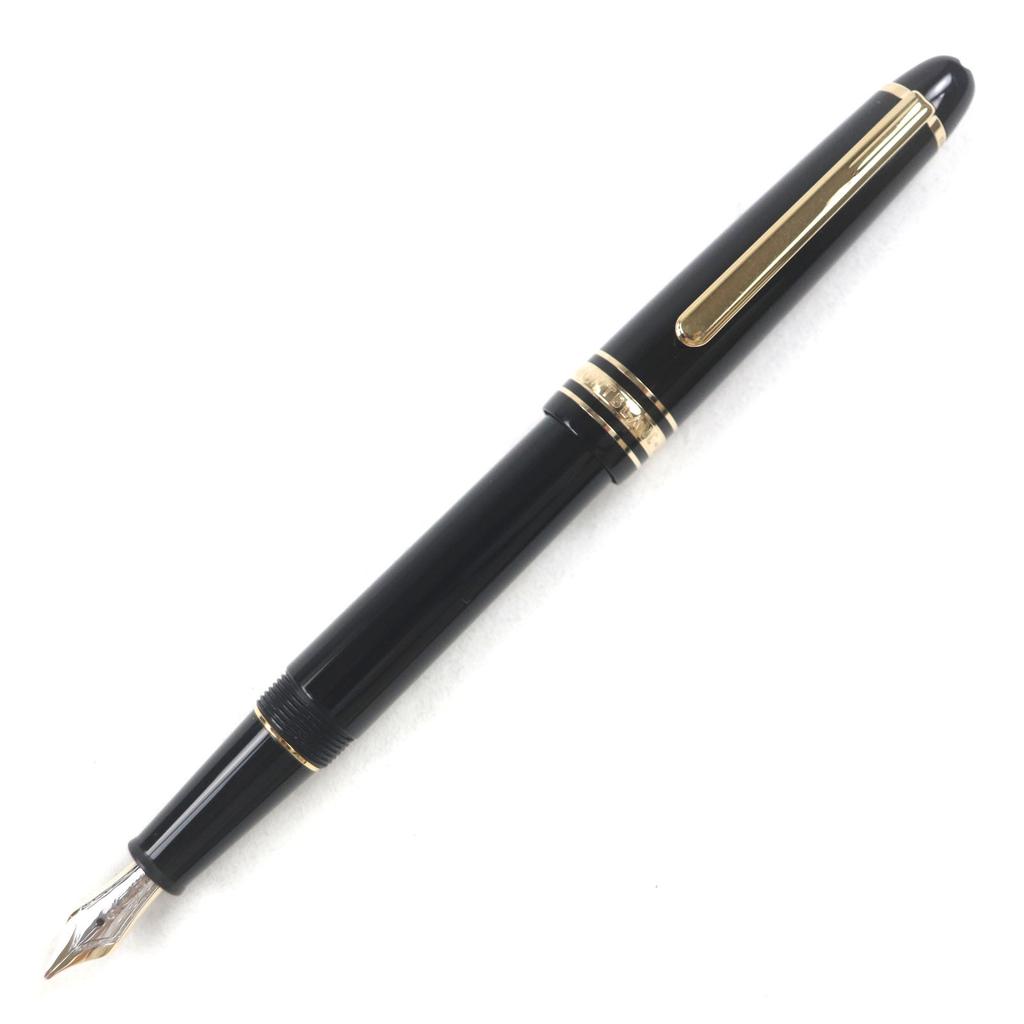 Excellent MONTBLANC fountain pen Meisterstck pix 145 classic Black gold 14K mens Used