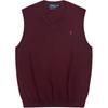 Polo Мужской вязаный жилет из шерсти с V-образным вырезом и вышивкой логотипа маленькой лошади 710722791-003