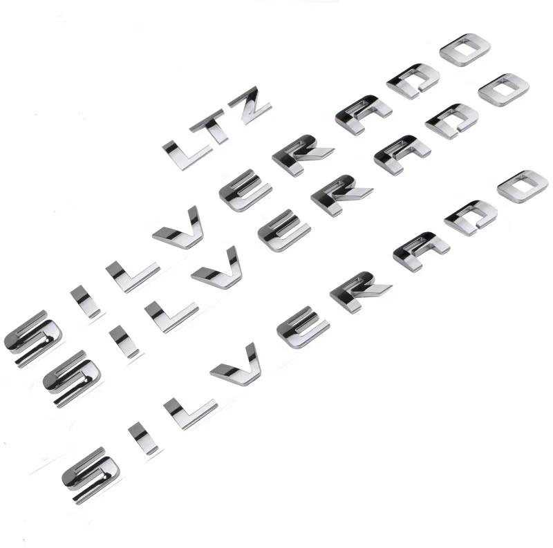 ABS Letters Emblem SILVERADO LTZ Applicable to Chevrolet Car Styling Fender Truck Badge Nameplate Logo Sticker XF1