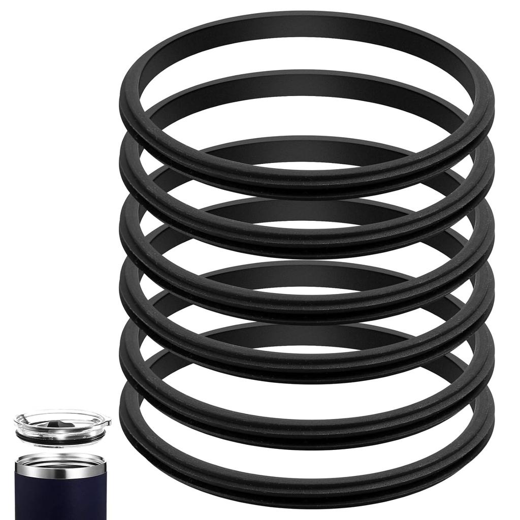 Gasket Replacement for Yeti 30 oz Tumbler Lid, O Ring Rubber Seal Replacement for Yeti 14 oz Mug, 32 oz Tumbler Lid Parts (6 Pack)