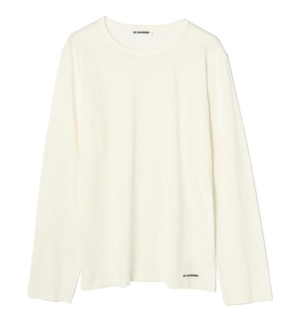 Jil Sander Long Sleeve J47GC0013J45031 White Men's T-Shirt [Used]