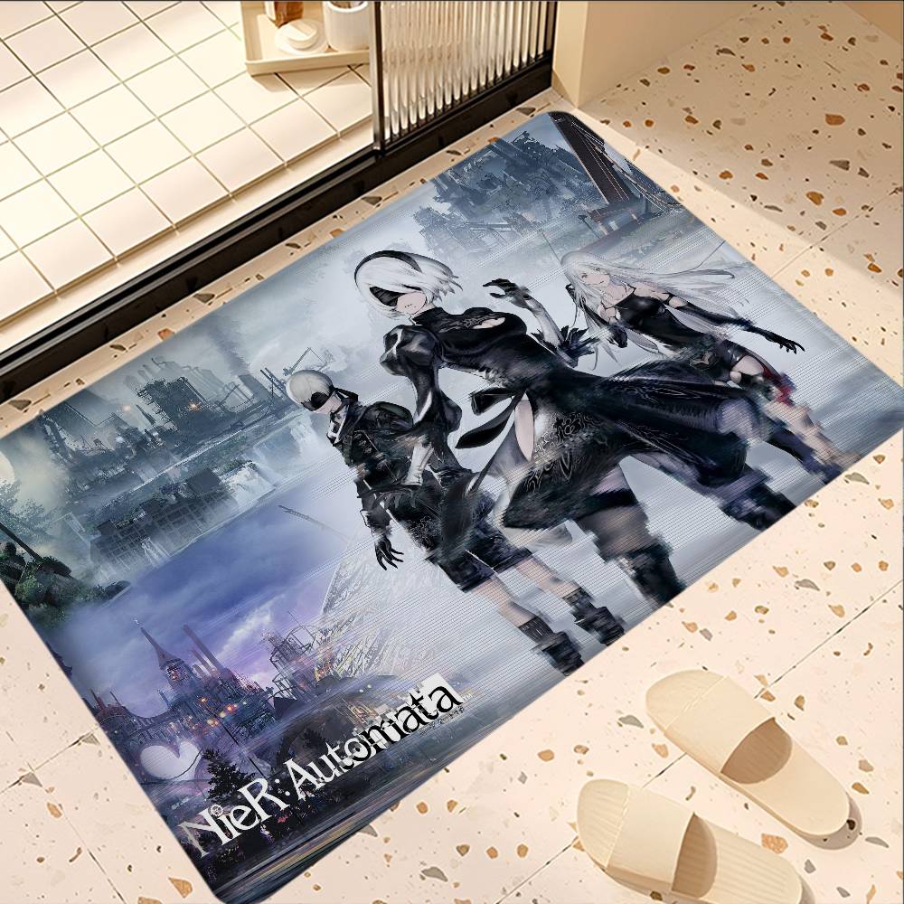 Игра NieR Automata Напольный коврик Прямоугольный Противоскользящий Домашний Мягкий Коврик для ванной Передняя дверь В помещении На улице Коврик Приветственный коврик