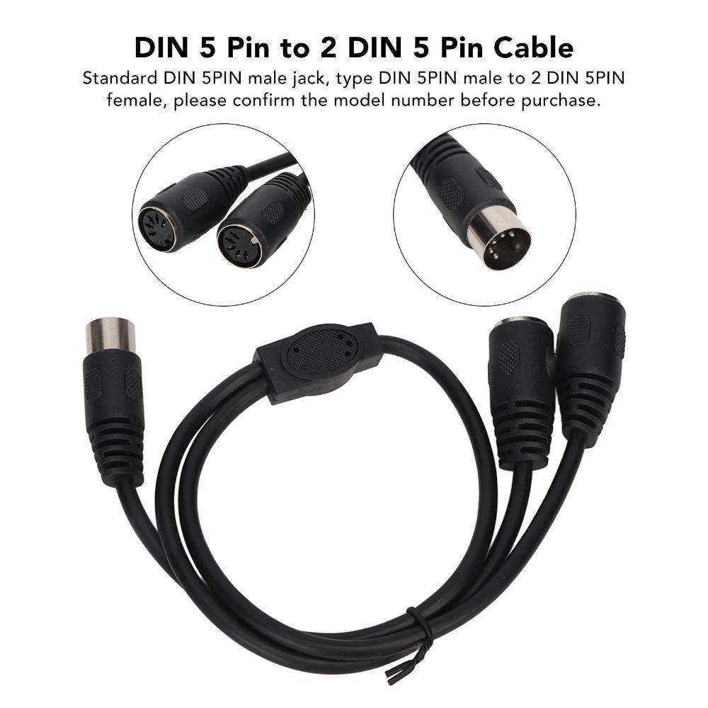 High Accuracy MIDI Sync Breakout Cable 1.6ft Y Splitter Cable Audio Signal Routing