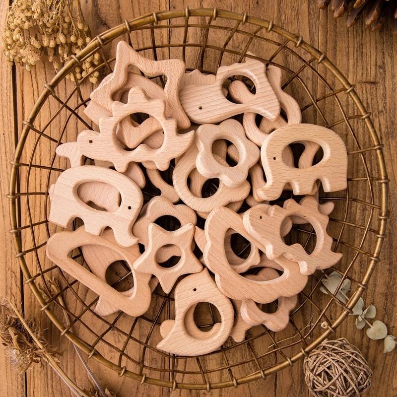 1 шт., детские прорезыватели, деревянные кольца с изображением животных, камера единорога, ежик, пищевой деревянный прорезыватель, подвеска для кормления, игрушки для прорезывания зубов