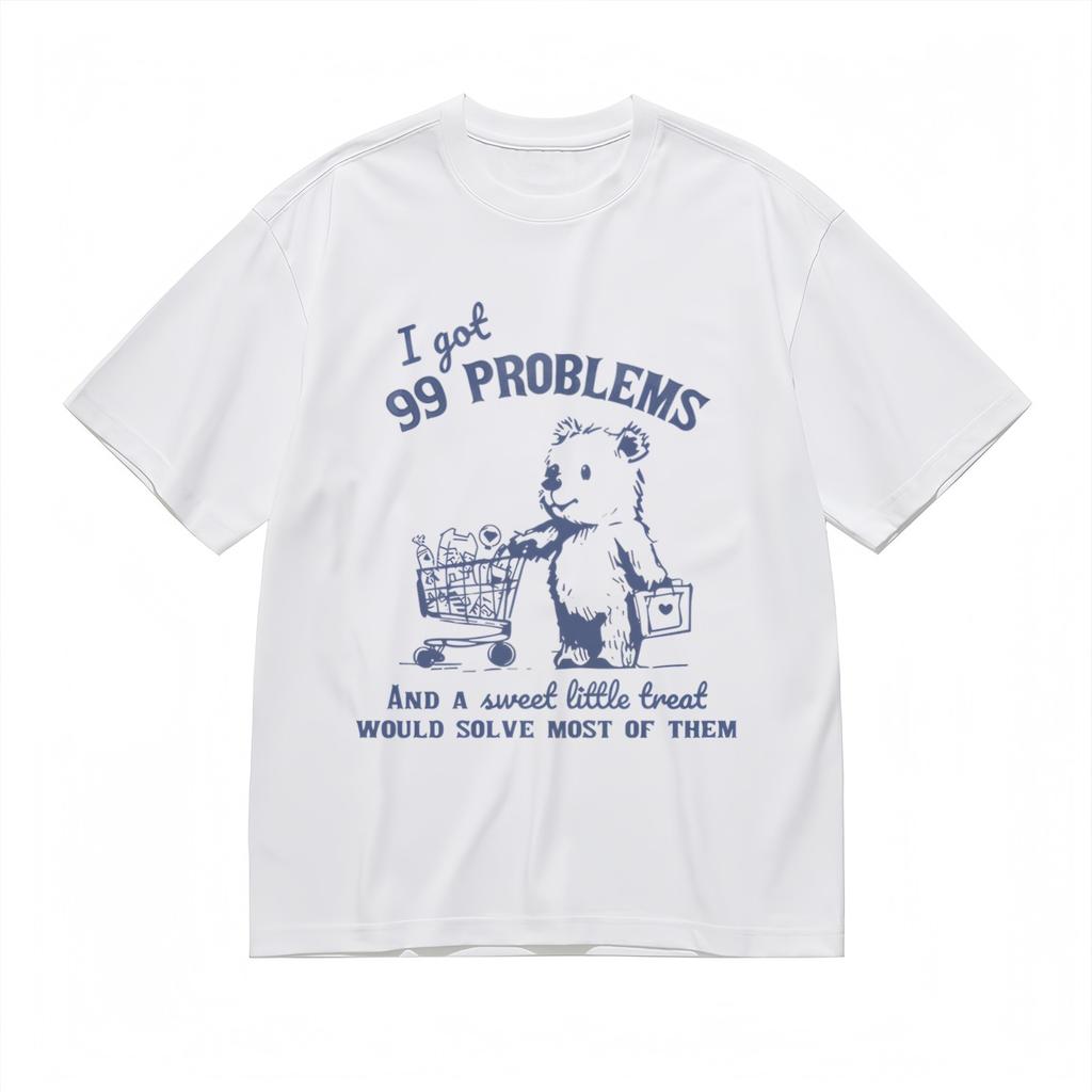 Comfy Fashion Slight Stretch Classic T-Shirt 99 Problems Graphic Tee