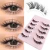Wispy Fluffy Multilayers Cross Long Lashes Handmade 3D Messy Fake Lashes  Beauty Makeup