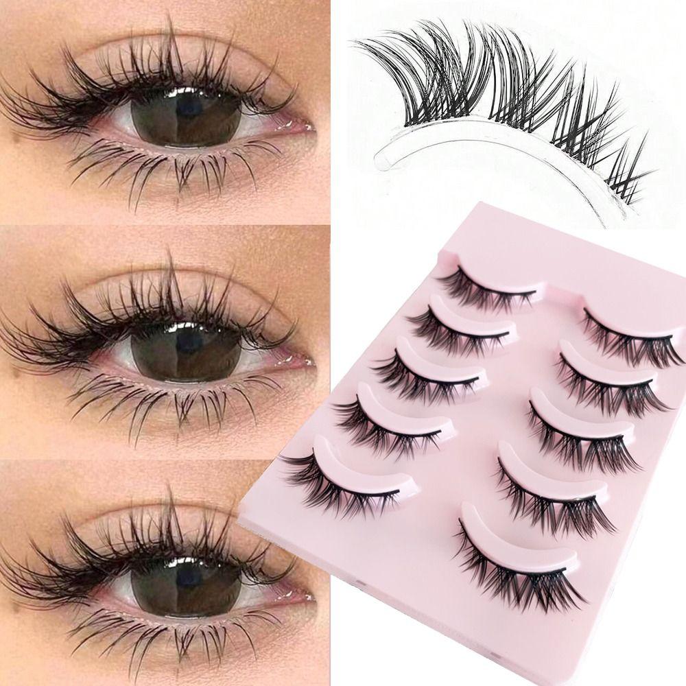 Handmade False Eyelashes Wispy Fluffy 3D Messy Fake Lashes Eye Makeup Tools
