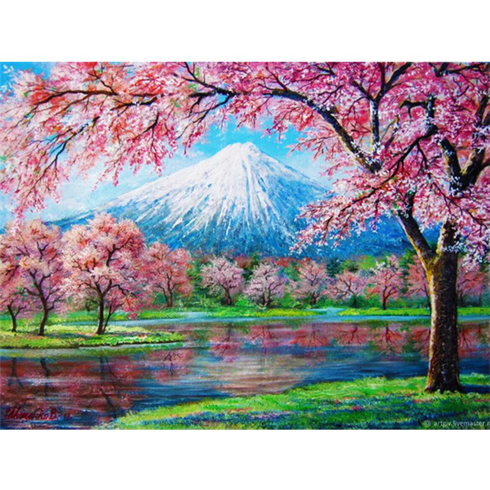 3D алмазная живопись Пейзаж Вышивка крестом DIY Алмазная вышивка вишни картина со стразами украшение дома