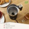 Elegance Mousseur à Lait Électrique, Réchauffeur Mousseur Froid/Chauffant 130ml Briebe MF1172BLK 500W Noir 04131