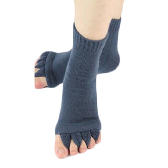 1 пара носков для массажа в тренажерном зале с пятью пальцами ног, выравнивание ног, облегчение боли