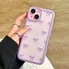 Мягкий чехол для телефона с дизайном бантика в конфетных цветах для iPhone 17 Air 16 15 14 13 12 11 Pro Max 16 Plus 16E Ударопрочный Мягкий Прозрачный Чехол