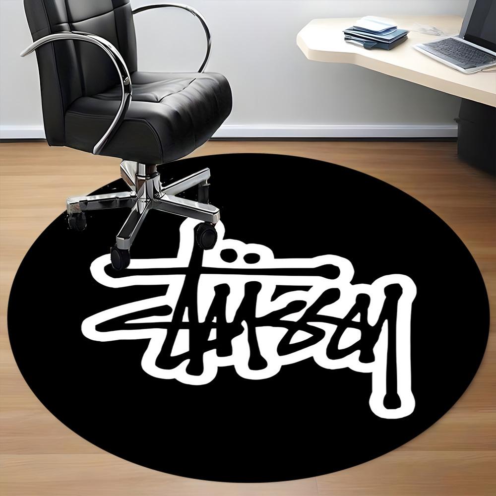 1 шт. Круглый ковер Stussy Office, Под офисные стулья, Спальня, Гостиная, Домашний декор a0926148