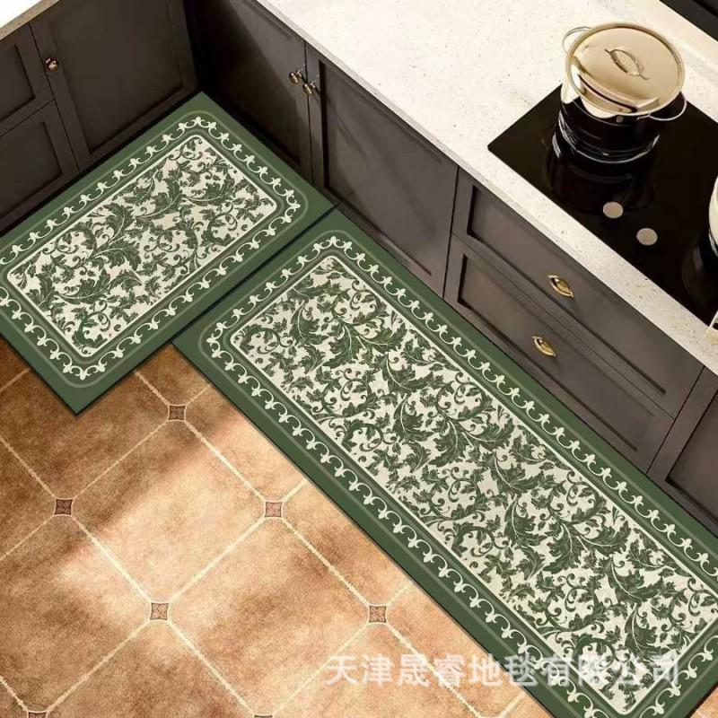 Kitchen Floor Mat Set Non-Slip Absorbent Diatomaceous Mud Rug Bohemian Style Dining Bathroom