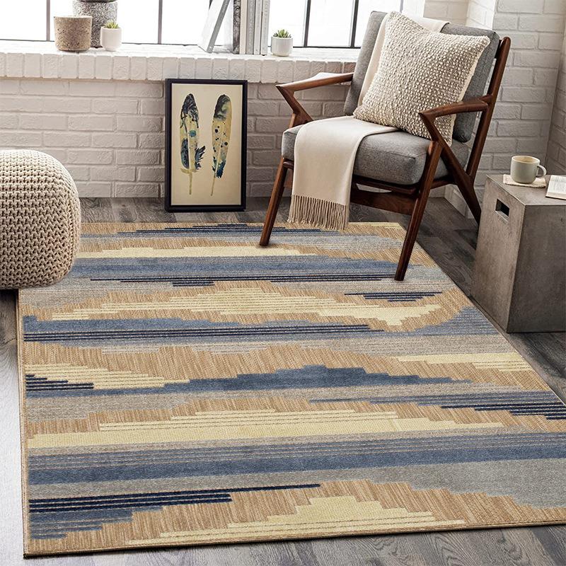 Скандинавский полосатый ковер для украшения гостиной, абстрактное искусство, коврик под журнальный столик, ретро ковер для дома, ковер для кабинета, ковер большой площади, мода