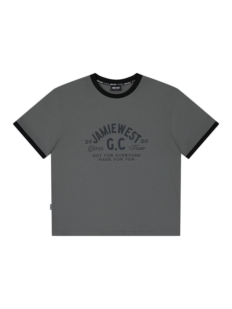 Jeimiweseuteu Jwgc Футболка с надписью Regular Ringer (Серый)