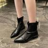 Autumn New Fashion Women Ankle Boots Shoes Fashion Pointed Toe Ladies Short Boot Square Low Heels Casual Winter Women's Footwear