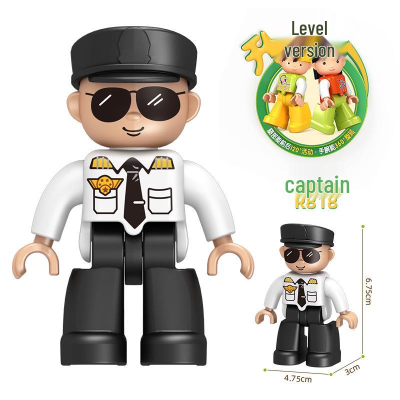 Compatible Large-Particle Building Block Minifigure Educational Toys for Early Childhood