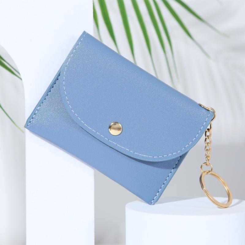 Новые короткие кошельки из ПУ кожи, милый кошелек-клатч с застежкой, кошелек для карт и денег, студенческий кошелек на молнии для мелочи, простой модный женский кошелек KTY