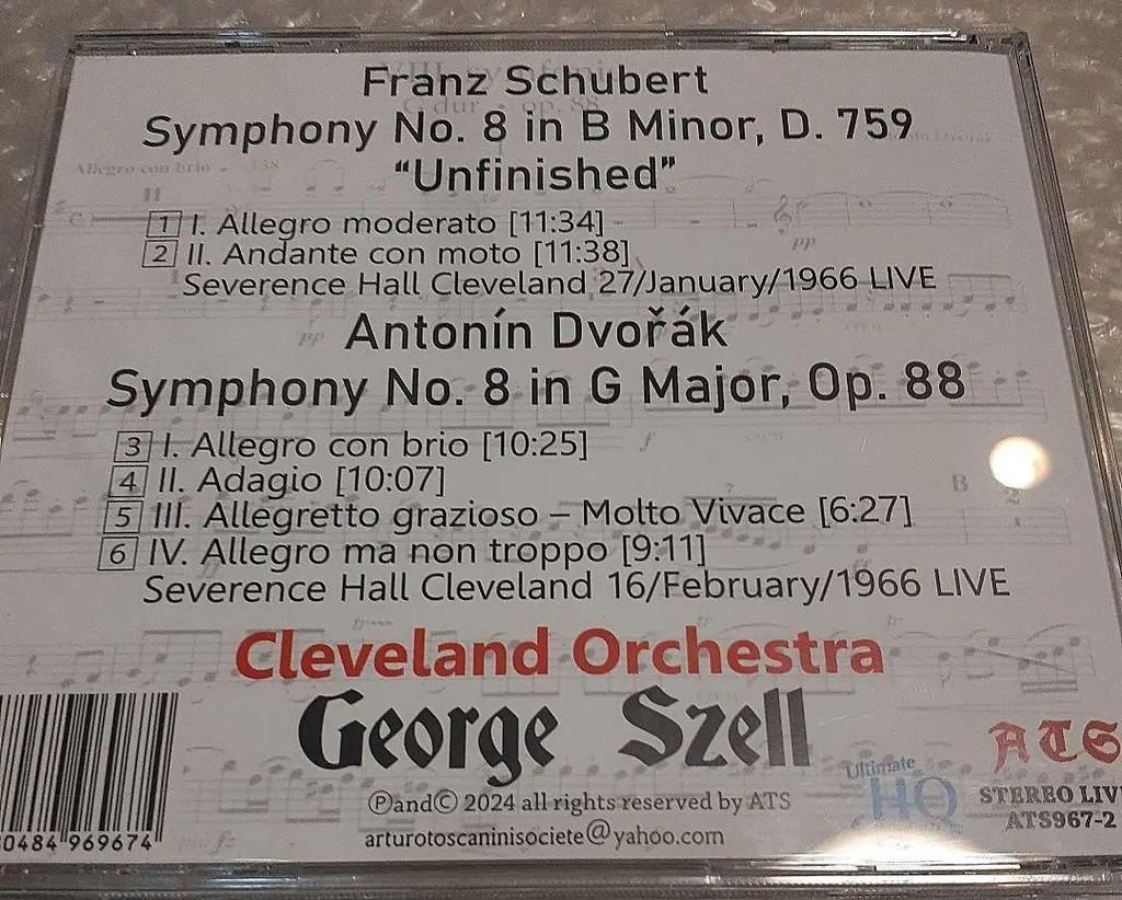 [USED] Classic CD 2024 Cell Schubert/Dvorak