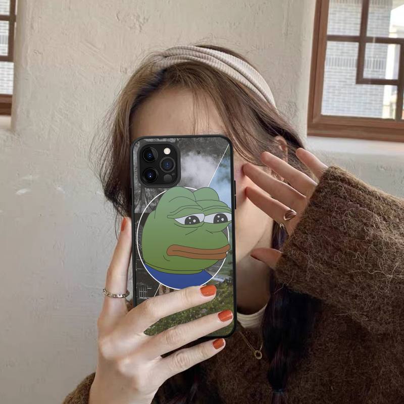 Чехол для телефона Sad Frog meme для iPhone 11 12 13 Mini Pro Max 8 7 6 6S Plus X 5 SE 2020 XR XS Funda Case