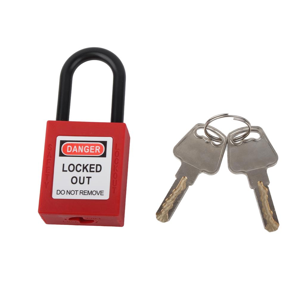 Safety Padlock Red Dense Nylon Durable High Hardness Widely Used Lockout Tagout Lock with Keys for