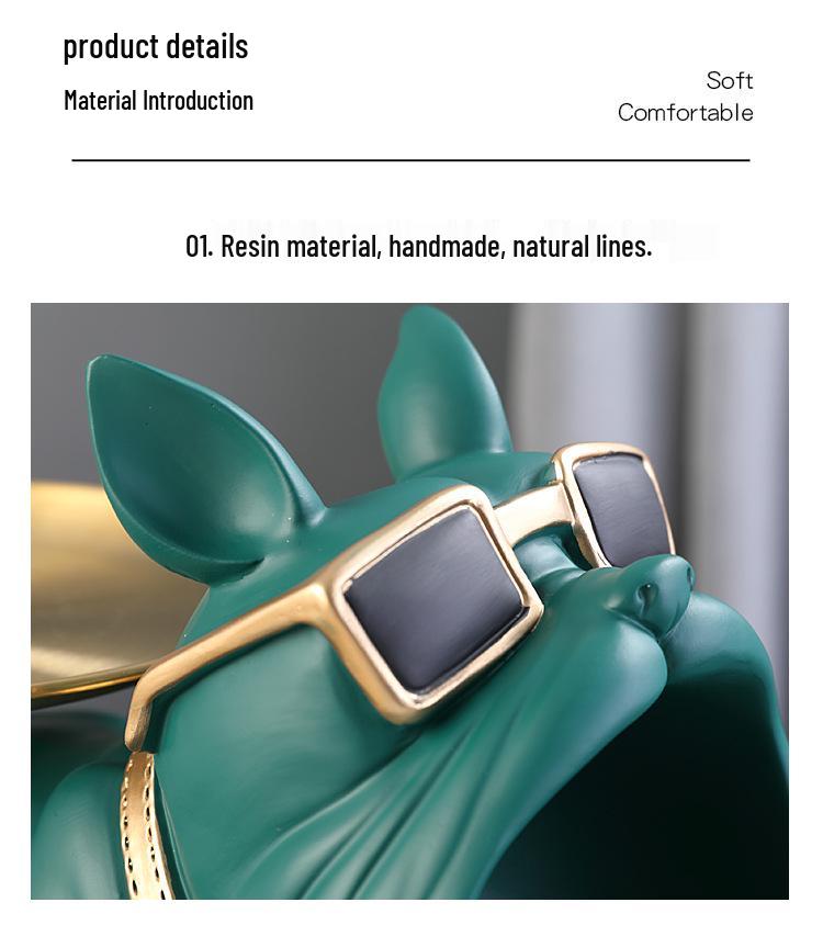 Прихожая консоль с держателем для ключей в виде французского бульдога, роскошный шкаф для обуви и креативное украшение для дома