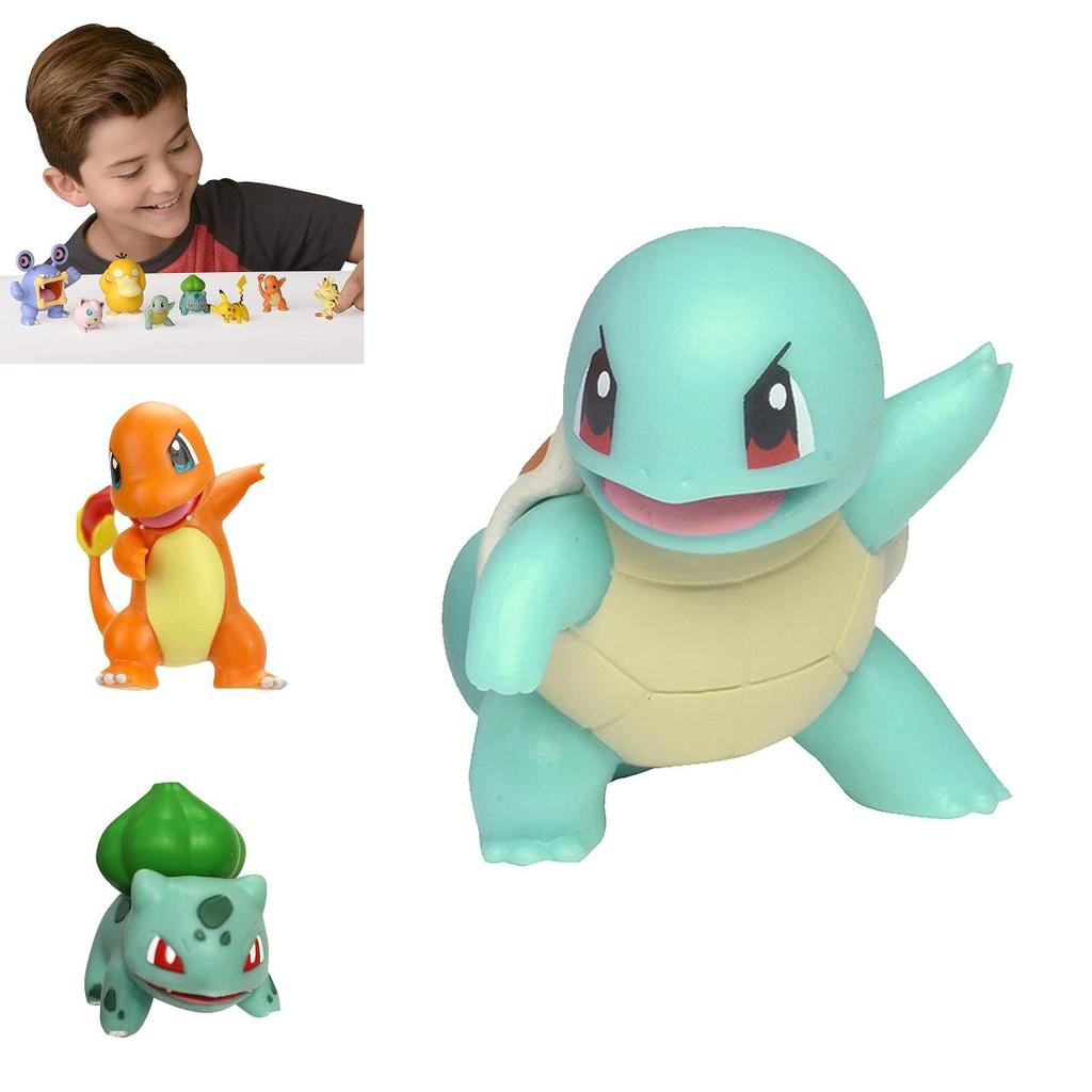 Набор из 8 фигурок Pokemon Battle Пикачу, Чармандер, Мяут, Лаудред, Джиглипафф Игрушка Подарочный набор