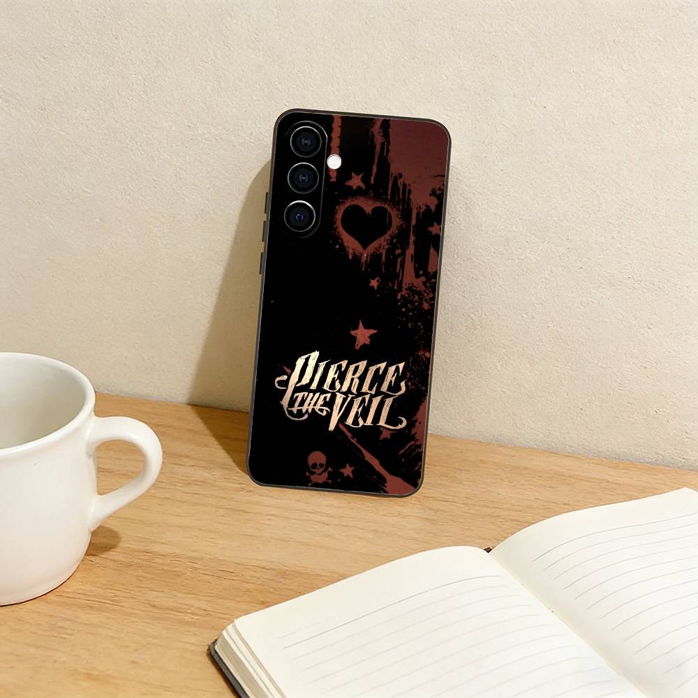 Pierce t-The Veil Band Phone Case For Samsung Galaxy A73,A72,A71,A70,A53,A52,A51,Others Soft Black Cover