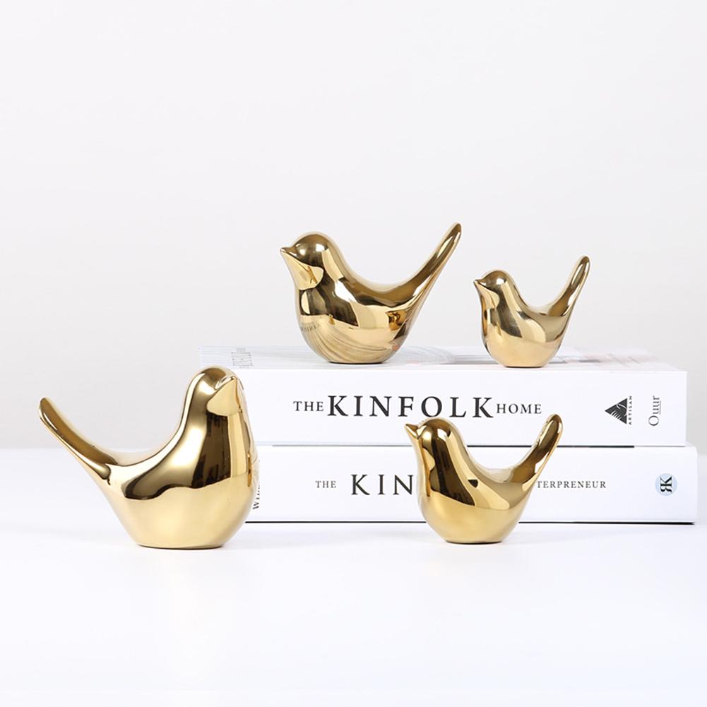 Lifelike Ceramic Bird Ornament Minimalist Style Bird Statue Collectible Figurines For Home Office Decor