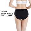Shanhao  Organic Cotton Menstrual Panties 4-Layer Absorbent Lace Leakproof Underwear Low-Rise Bamboo for Period High Cut