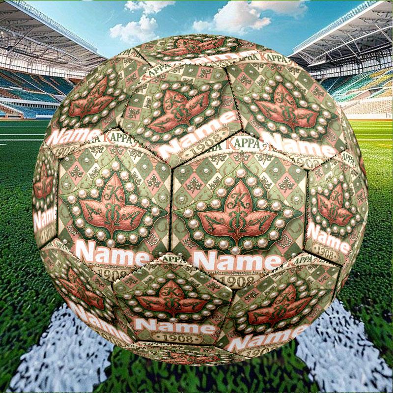 Custom Name Personalized Alpha Kappa Alpha Print Size 5 Soccer Ball Training & Match Football, for Team, Kicking, Gift for Football Enthusiasts