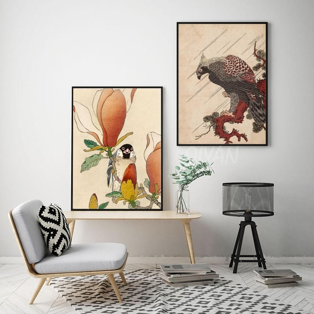 1 шт. Хокусай О-Охара К-Косон японский стиль искусства самоклеящийся художественный постер водонепроницаемая бумажная наклейка для кофейни бара настенный декор