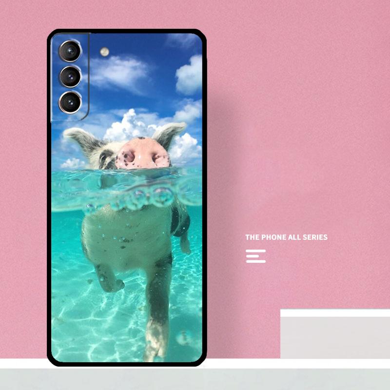Милый розовый чехол-свинка для Samsung Galaxy S25 S26 Ultra S20 S21 S22 S23 S24 S10 Plus S25 FE Обложка Coque