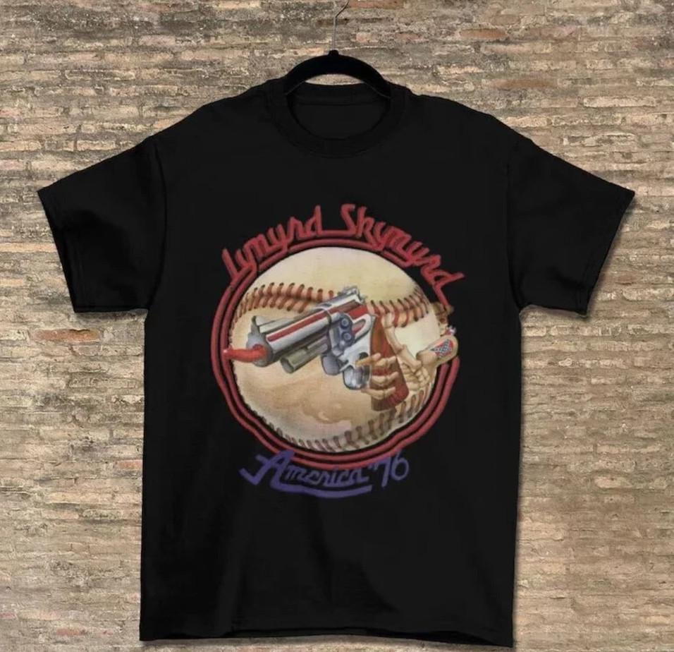Хлопковая футболка унисекс Lynyrd Skynyrd America' 76 Tour, размеры S-5XL