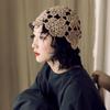 Basin Hat Hollow Flower Knitted Hat Ethnic Style Beanies Cute Crochet Bucket Hat Warm